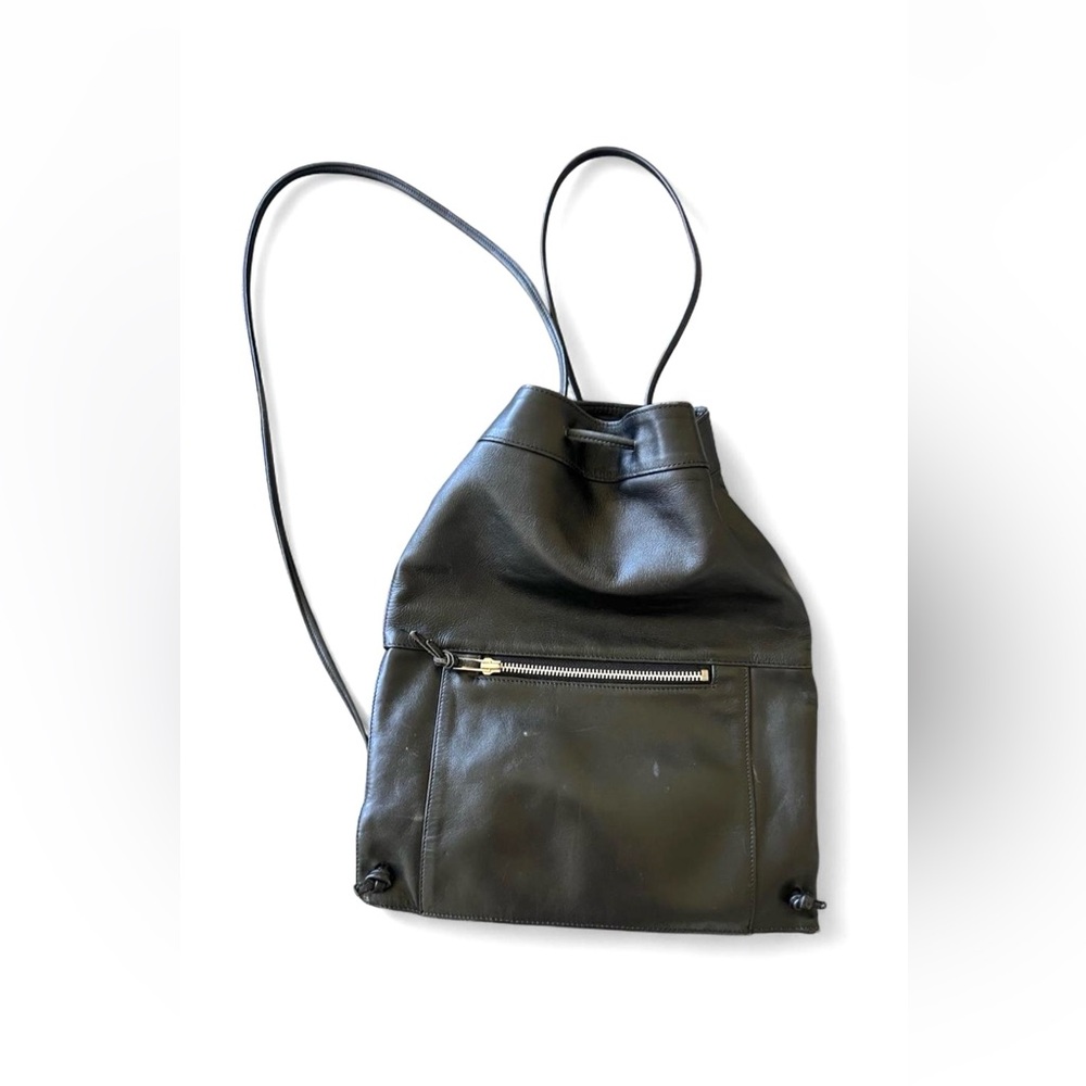 Vintage Bill Amberg Black Leather Backpack Purse
Excellent condition